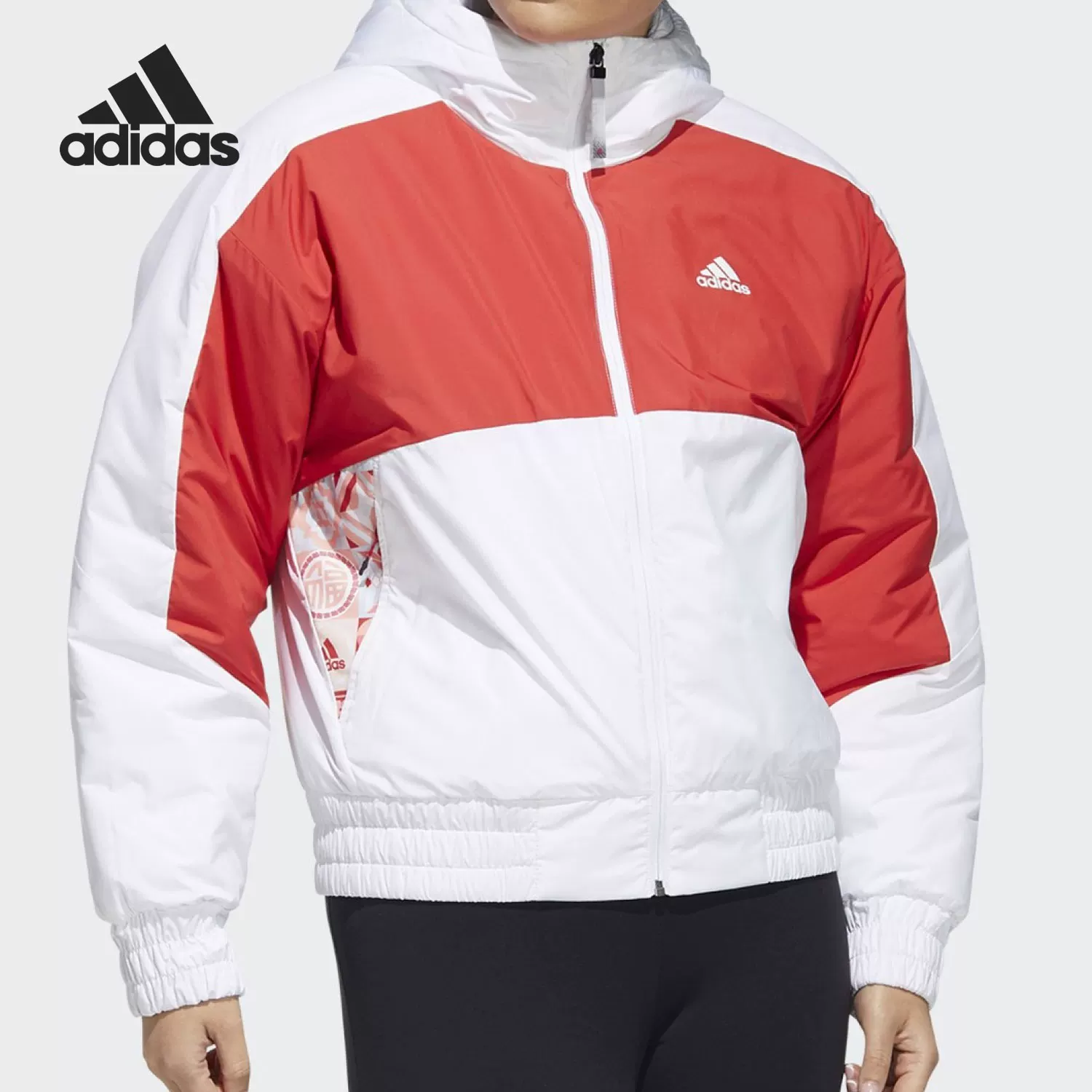 Adidas/ Official authentic season new women's CNY новый год хлопковая куртка HI3267