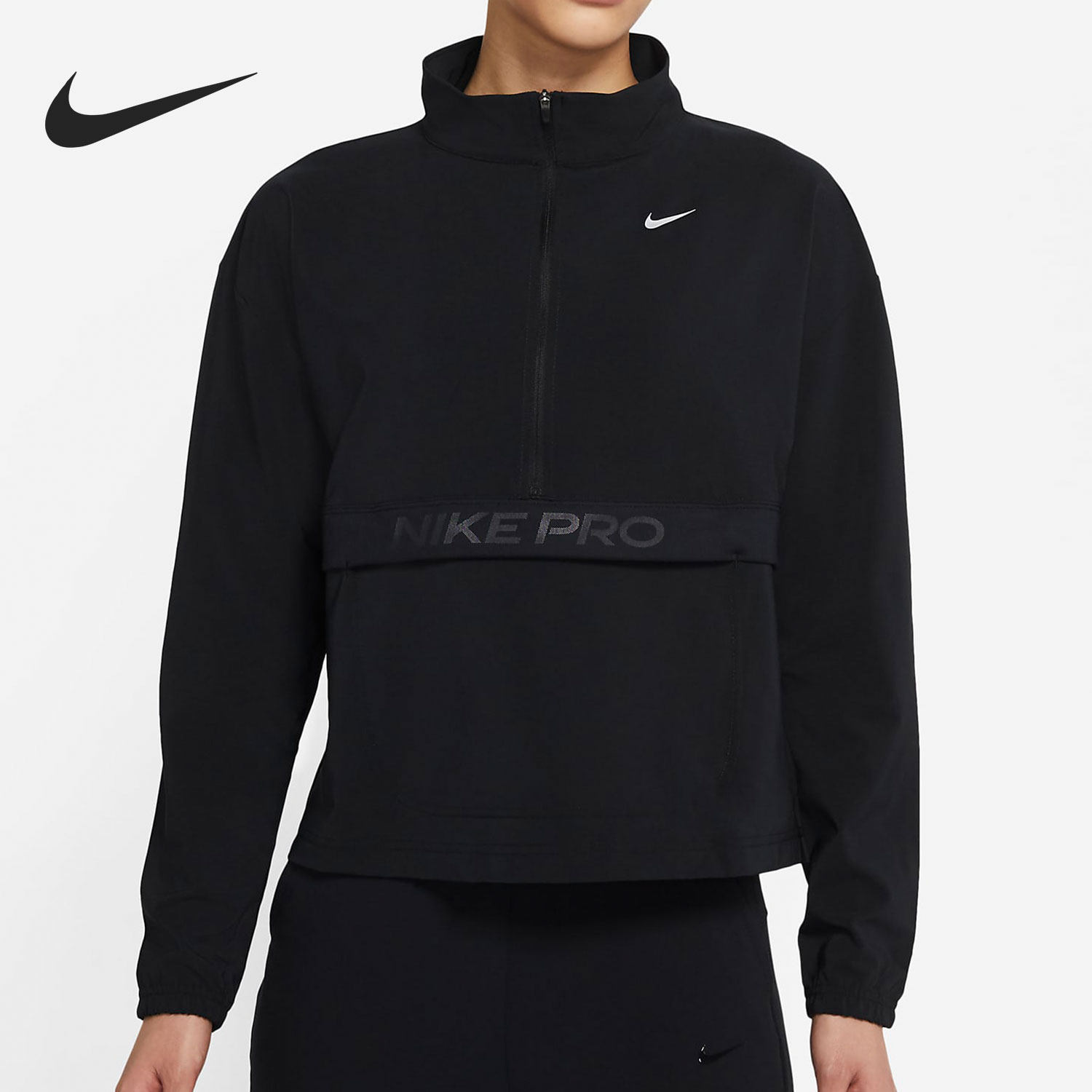 Nike Nike spring new women's sportswear casual collar semi-laced jersey DA0384