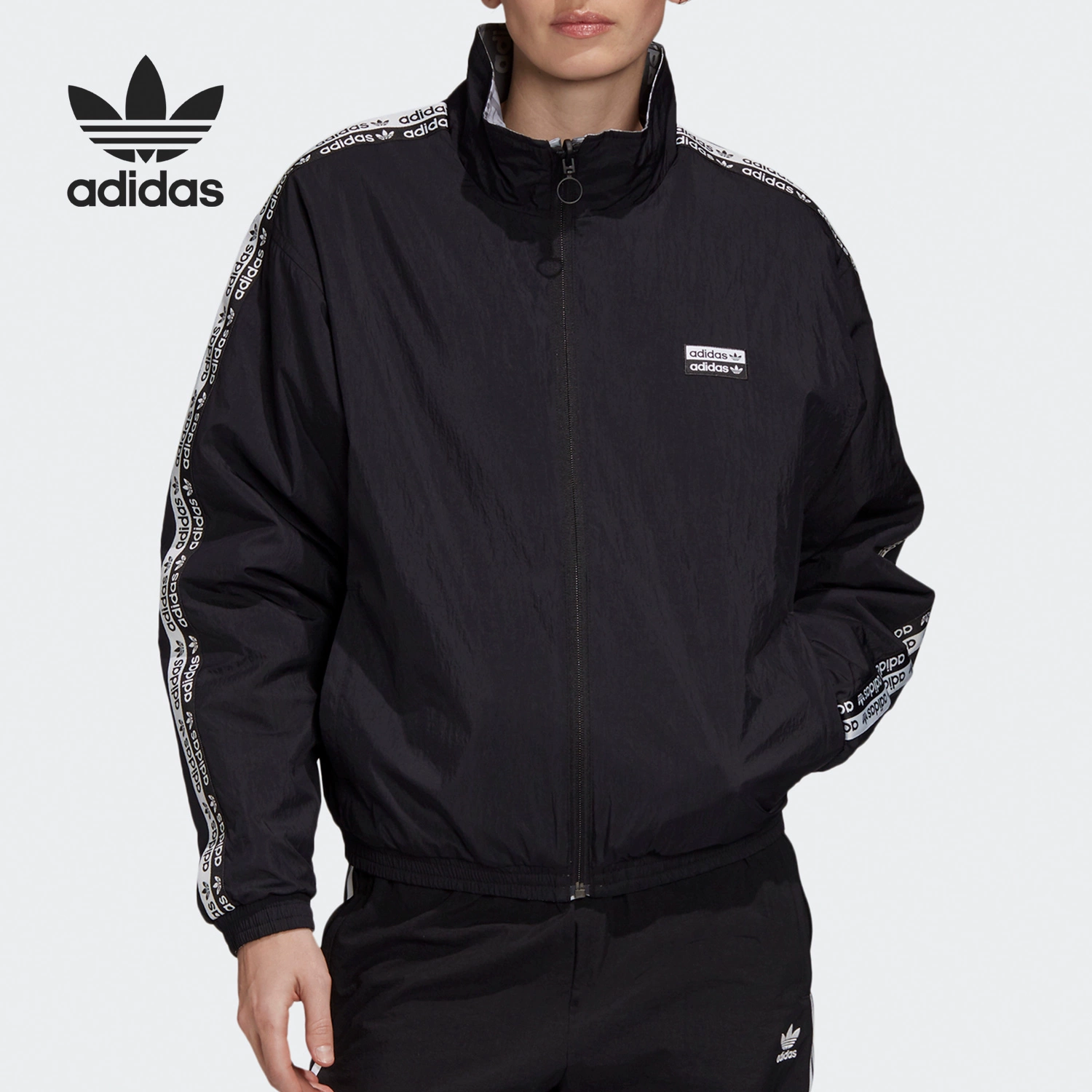 Adidas / Adidas Authentic 2020 mùa xuân mới cỏ ba lá phù hợp với phụ nữ thể thao cotton FQ2411 - Quần áo độn bông thể thao