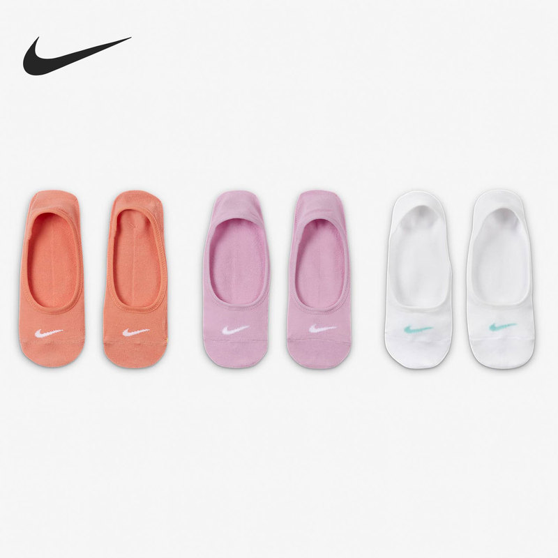 Nike Official Genuine Women's Breathable Boat Socks Training Sports Socks (3 Pairs) Sx4863-915