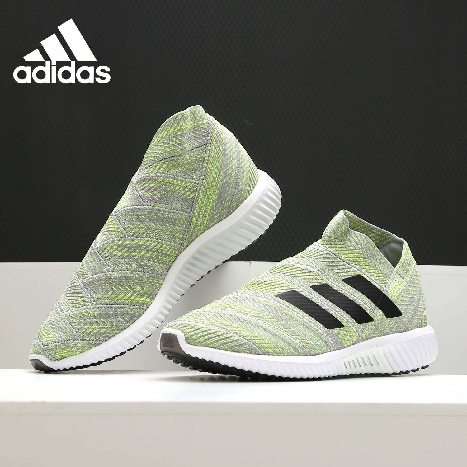 Giày bóng đá trong nhà Adidas / Adidas chính hãng NEMEZIZ 18.1 đế phẳng BB9457 - Giày bóng đá