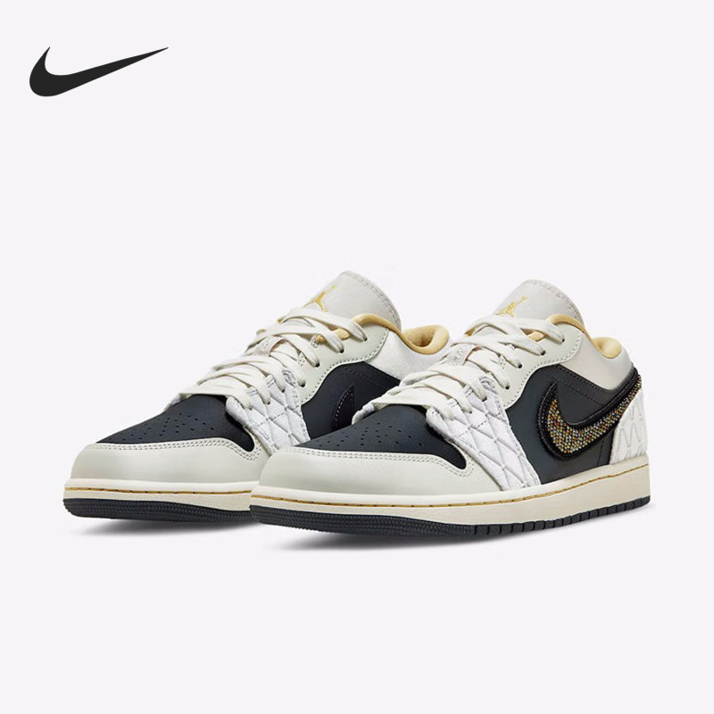 Nike Official Authentic Air Jordan 1 Men's Plaid Sports Basketball Shoes Dv1762-001