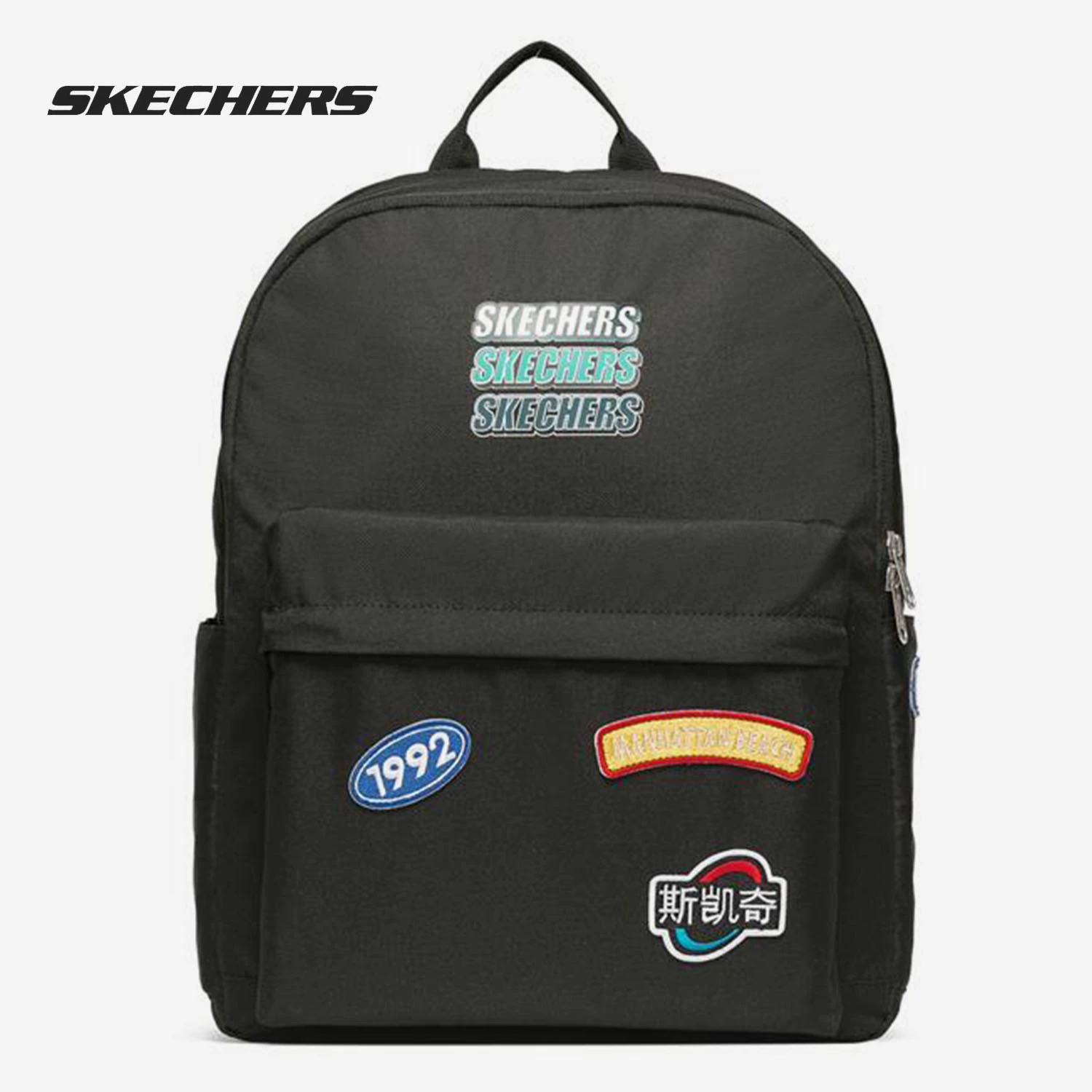 Skechers / Skechers chính hãng thời trang nam nữ LOGO vá ba lô thêu túi thể thao giải trí - Ba lô