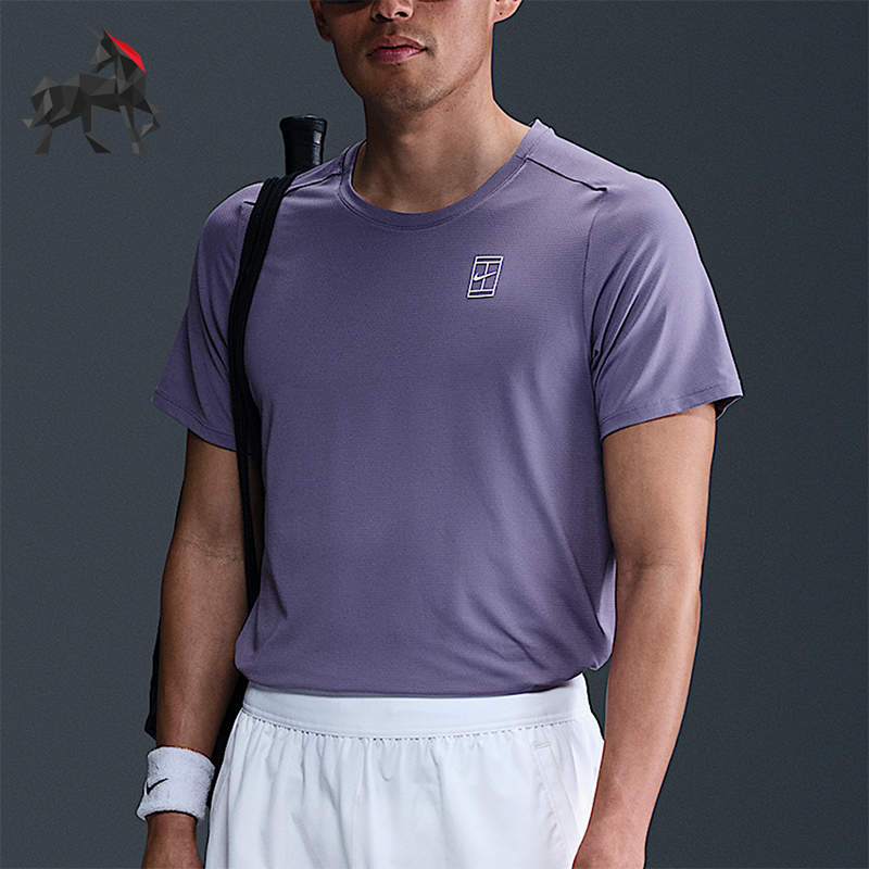 Nike/Nike Genuine 2025 Men's Training Sports Breathable Round Neck Durable Tennis Short-Sleeved Shirt Fz6910-527 Nike/Nike Genuine 2025 Men's Training Sports Breathable Round Neck Durable Tennis Short-Sleeved Shirt Fz6910-527