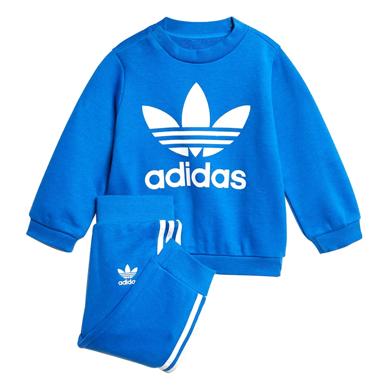Adidas/阿迪达斯 Genuine 21 new children's three -leaf grass cotton sports two -piece set CE1159