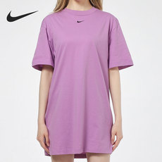 Спортивное платье nike/耐克官方正品女子圆领宽松休闲运动短袖连衣裙 cj2243-591 Nike/CJ2243-591