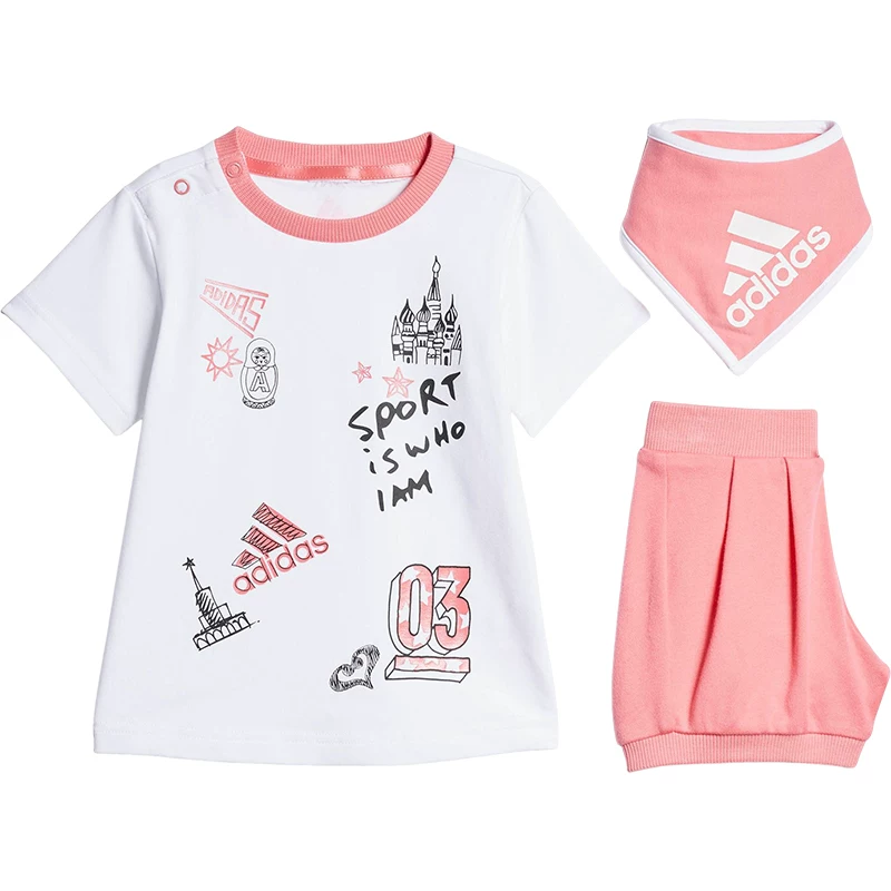 Костюм спортивный летний детский с короткими рукавами Adidas Authentic IG CD TEE SET CX3480