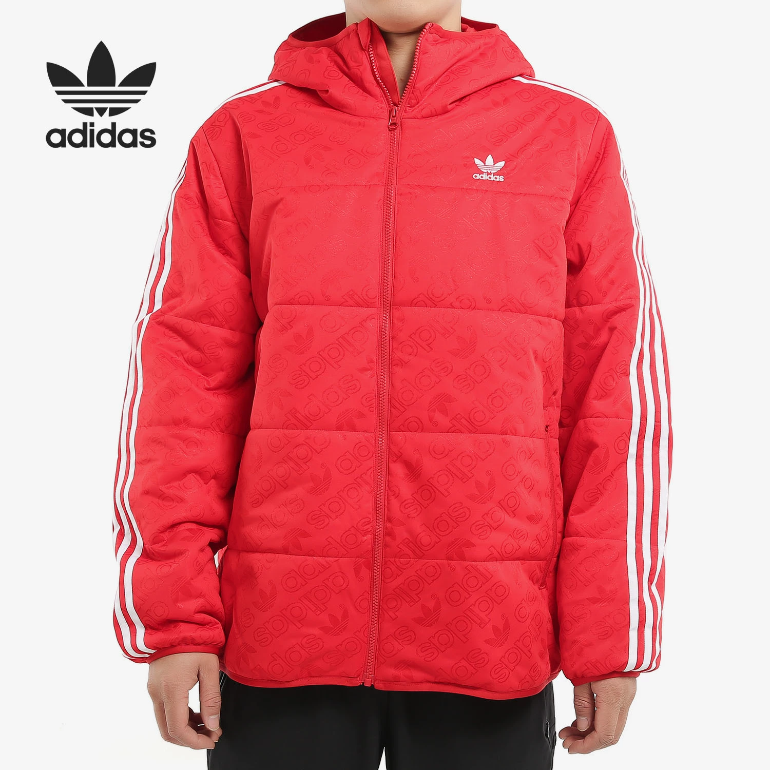 Adidas / Adidas áo thun nam mùa đông đích thực ấm áp và áo gió cotton giản dị ED5831 - Quần áo độn bông thể thao