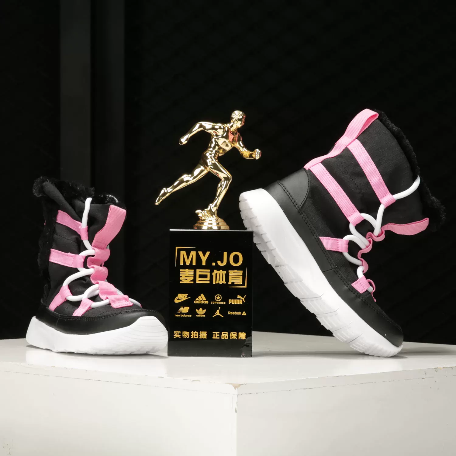 Nike/耐克 Children's fleece keep warm sports high boots with depreciation, official product