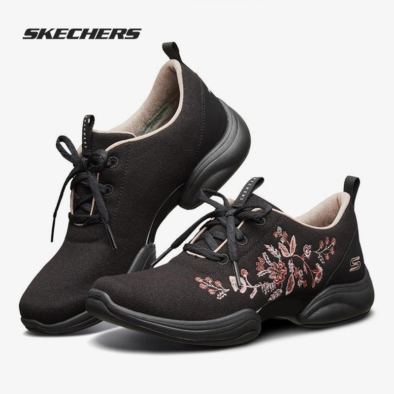 Skechers SKECHERS2021 spring new women's light sport embroidered canvas casual shoes
