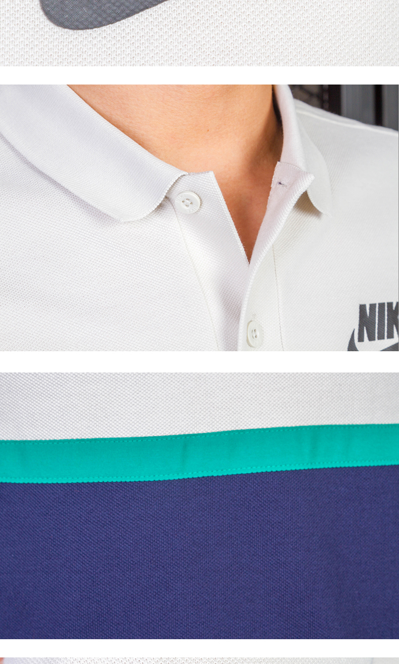 Nike / Nike chính hãng áo sơ mi nam tay ngắn POLO 2018 hè mới đan áo thun rộng rãi giản dị 886508 - Áo polo thể thao áo thun nữ có cổ polo