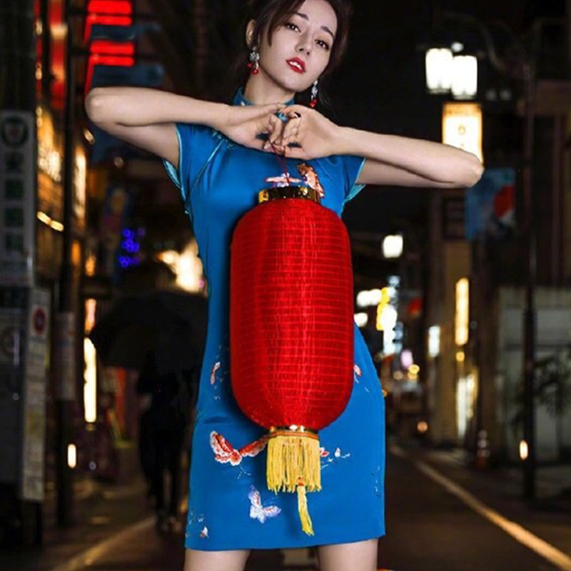 French cheongsam young Di Lieba star same daily short girl new little dress summer