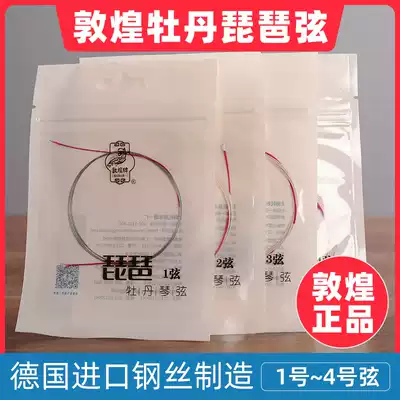 Shanghai Dunhuang brand Peony steel wire pipa string 1234 string learning practice professional performance set string