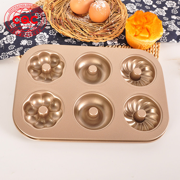 Cartoon 6 9 12 Even Cake Baking Pan Non-stick Home Oven Rectangular Donut Mold Outdoor Baking Tool