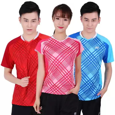 Clearance Yonex badminton suit T-shirt short-sleeved men's and women's training clothes Team game clothes Sportswear 110147
