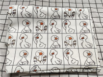 Cartoon fabric canvas printed handmade diy fabric sofa cover fabric bag dormitory tablecloth duck cute