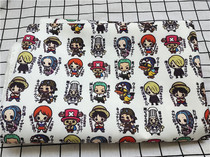 Cartoon fabric canvas printed handmade diy fabric sofa cover fabric bag dormitory tablecloth Sea flying thief King