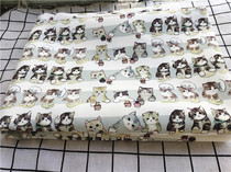 Cartoon Fabric Fine Canvas Printed Handmade Diy Fabric Sofa Cover Fabric Bag Dorm Room Table Cloth Cat Knead Dough