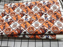 Cartoon fabric fine canvas printed handmade diy fabric sofa cover fabric bag dormitory tablecloth Hu Di always move