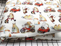 Cartoon Fabric Fine Canvas Printed Handmade Diy Fabric Sofa Cover Fabric Bag Dorm Table Bunny Drive