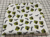 Cartoon fabric fine canvas printed handmade diy fabric sofa cover fabric bag dormitory tablecloth old ti Tiger g head