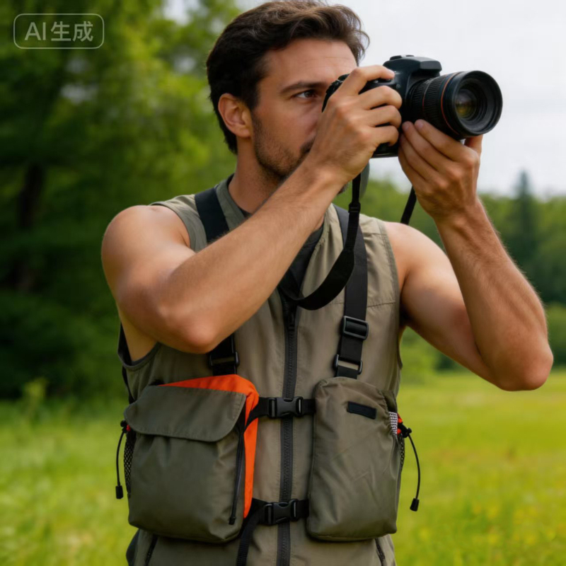 Men's and Women's Outdoor Casual Suspender Vest, Large Size Multi-Pocket Quick-Drying Photography Vest, Loose Mesh Photography Bag Men's and Women's Outdoor Casual Suspender Vest, Large Size Multi-Pocket Quick-Drying Photography Vest, Loose Mesh Photography Bag