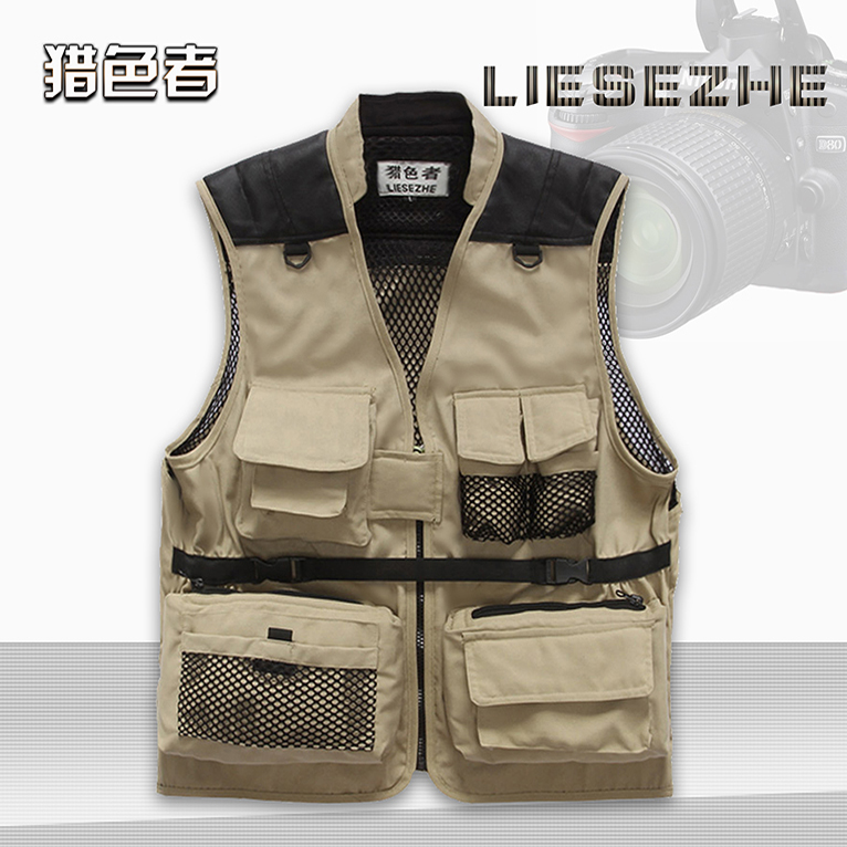 Hunter Spring and Autumn Cotton Canvas Marbes Children's Little Journalist Wedding Photography Multipocket-loose and thick-handed Campaign