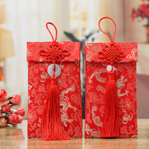 Wedding supplies Wedding gift Non-woven fabric red packet creative cloth bag Damask red envelope