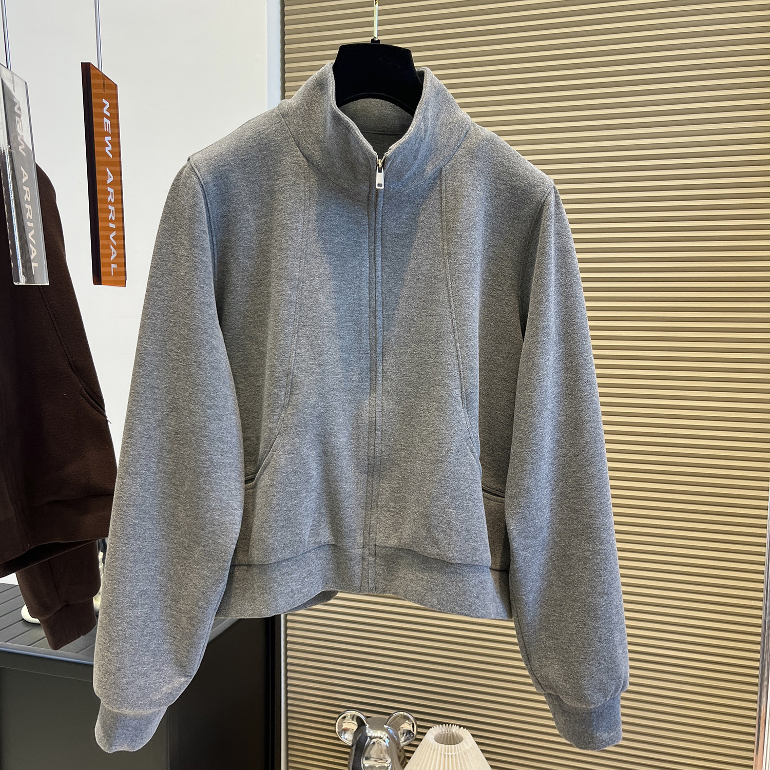 Goy Color European Style Simple Zipper Stand Collar Long-Sleeve Sweatshirt ...