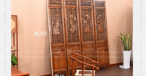Vách ngăn màn hình chạm khắc màn hình gấp Trung Quốc rắn gỗ rỗng khách sạn văn phòng phòng khách gỗ chạm khắc màn hình hiên - Màn hình / Cửa sổ vách bình phong giá rẻ