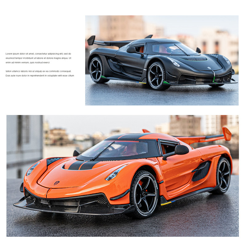 New 1:24 Koenigsegg Alloy Sports Car Artificial Car Model Interior Ornaments Steering Boy Toy Racing Car
