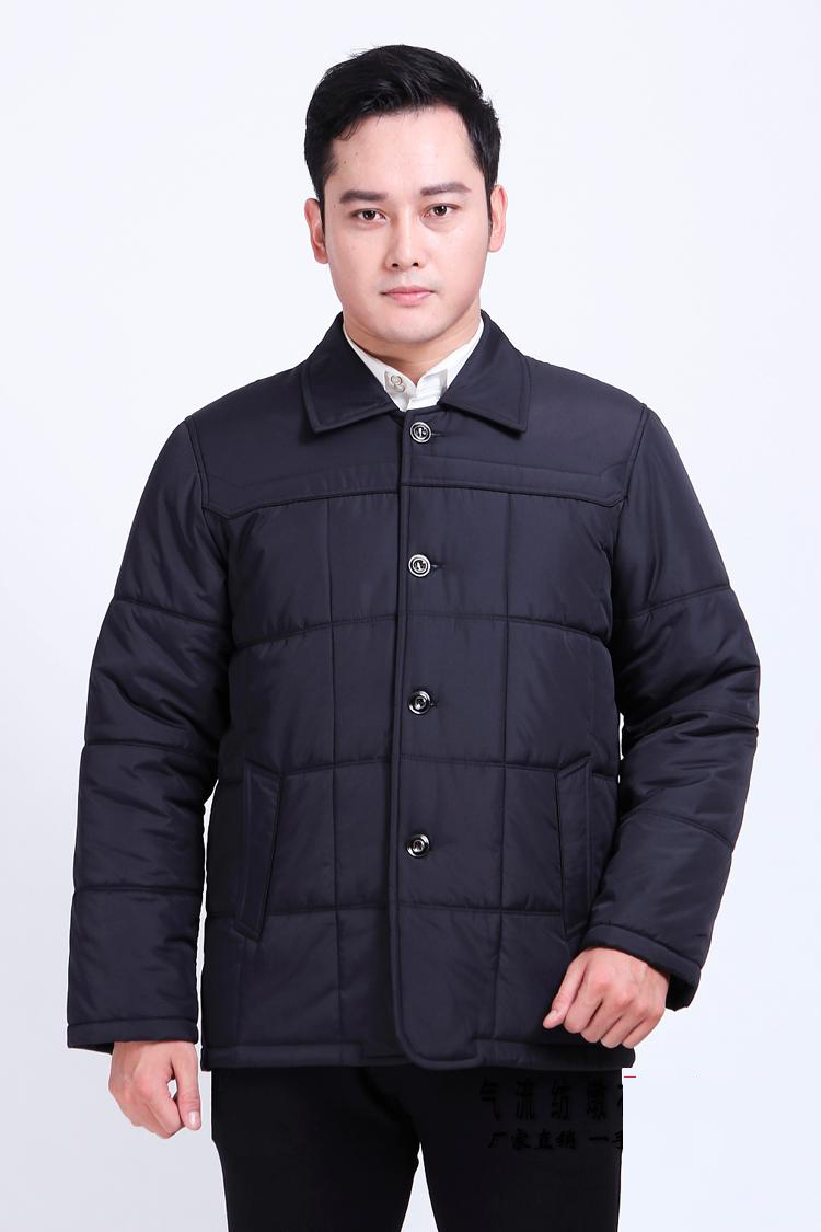 Cộng với phân bón cộng với kích thước lớn mùa đông nam dày áo khoác nam trung niên nút cotton quần áo trẻ em béo cha béo áo khoác kaki nam