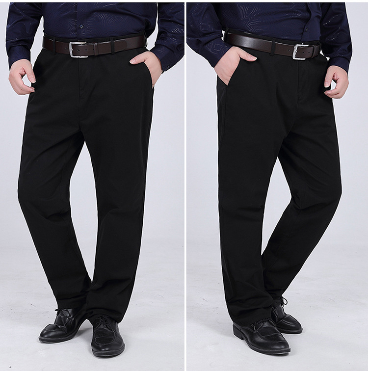 Thêm phân bón để tăng quần nam, mùa thu mỏng, mỡ sâu, cha, quần âu, quần béo, quần dài, số lượng lớn, trung niên quan ao nam