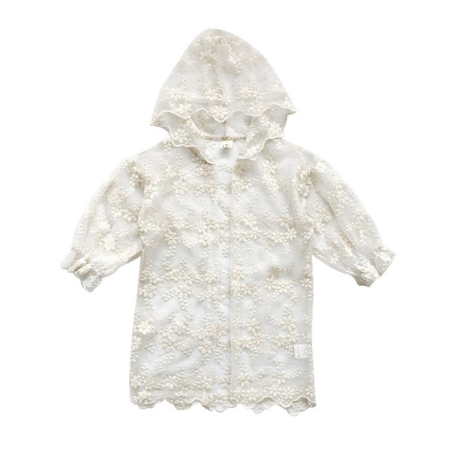 Zhongda Girls Sunscreen Clothes Anti-UV Baby Lace Coat Summer Parent-child Beach Clothes Cardigan Children's Air Conditioning Shirts