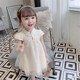 Summer girls' short-sleeved western style princess dress 2022 new girl's cheongsam princess dress middle and small children's baby dress