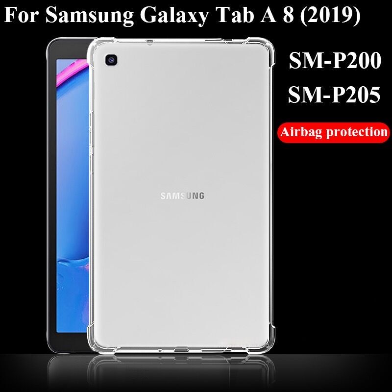 Suitable for Samsung Galaxy Tab a 8.0 (2019) with S Pen Protective Case Sm-P205 Tablet Tpu Silicone Soft Shell Sm-P200 Transparent Shell Airbag Anti-Fall