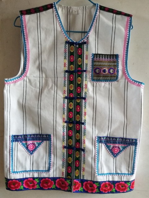 Minority male Naxi Wa Dance Show Costume Hulux Performance Clothing of Zhulu Yi Male Clothing
