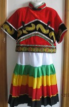  Yunnan ethnic minority Yi girl clothing Childrens ethnic dance performance clothing stage performance Yi clothing