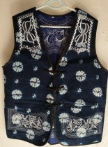 Tie-dyed cotton horse clip fishing leisure Mandarin Dali Bai nationality vest Dali clothing Bai characteristics