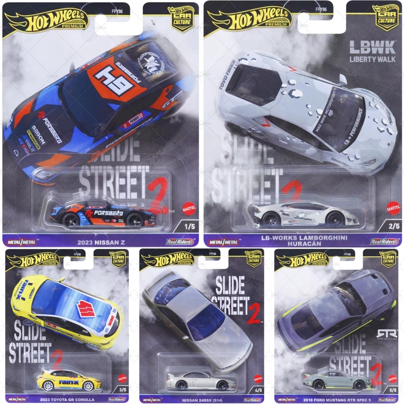 Hotwheels Street Drift 2 Nissan Lamborghini Huracan Toyota Mustang Fpy86