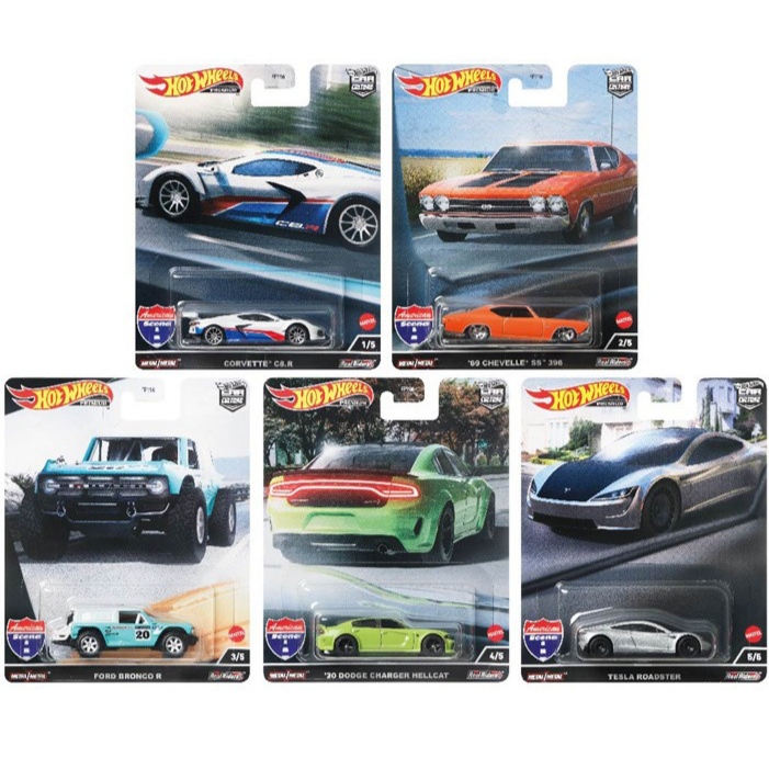 Hotwheels American Style Tesla Dodge Ford Cole Weep Jeep Fpy86