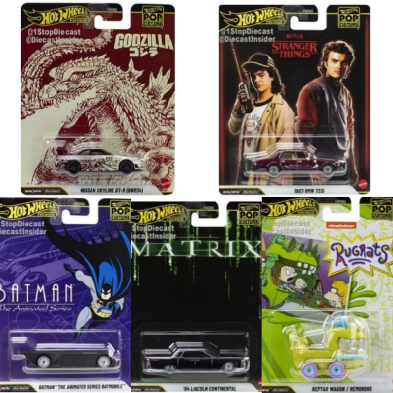 Hot Wheels Entertainment Culture God of War Godzilla Stranger Things the Matrix Lincoln Batman