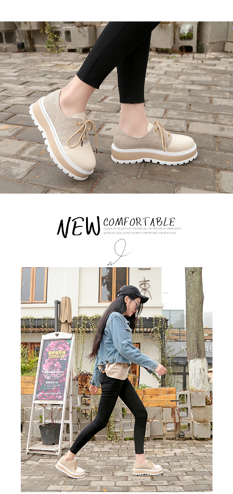 Gió Anh với giày da 2018 mùa thu giày đế thấp lưới retro muffin với giày đế bệt giày timberland