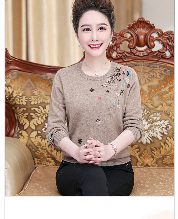 E5835 1970K ÁO LEN NỮ TAIRYA BIG SIZE NGOẠI CỠ MÙA XUÂN THU ĐÔNG TRUNG NIÊN DÀY ẤM THỜI TRANG NỮ G05 SẢN PHẨM MỚI