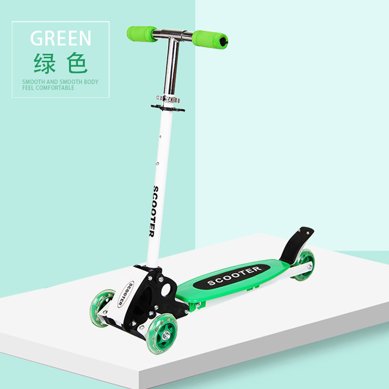Children's scooter 3-5-7-9 years 12 Four rounds Folded Male Girl Triple slide Glia Single Foot Pedal 10