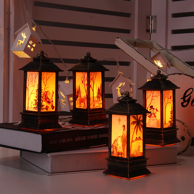 Living-room Pendulum Scene Arrangement Hand Oil Lamp Decoration Props Christmas Emulation Led Flame Light Bar Dining Room