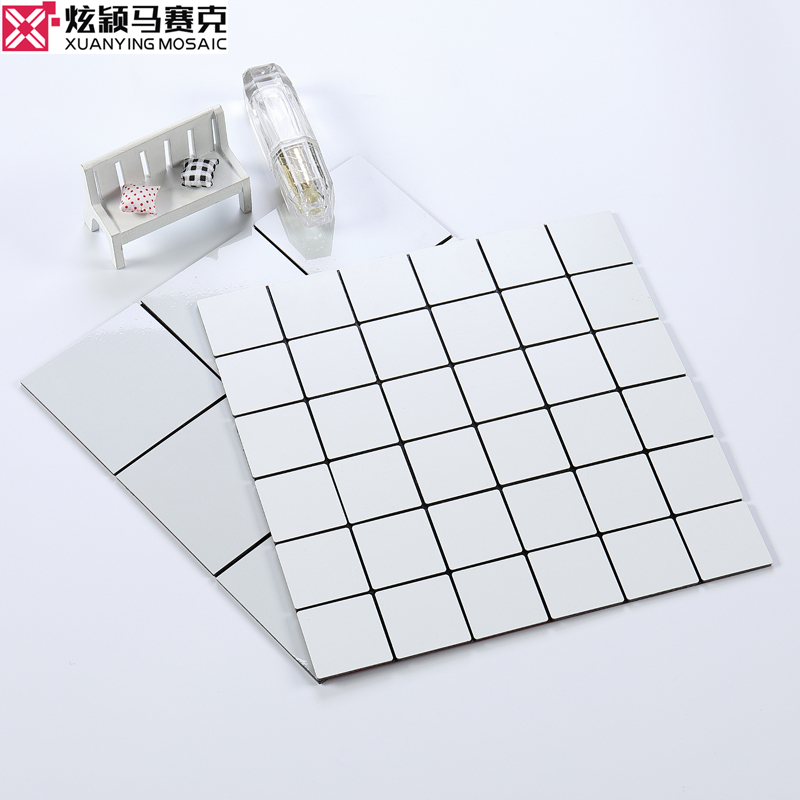 Refurbished Kitchen Self-Adhesive Tiles Bring Your Own Glued White Mosaic Wall Stickers Toilet Waterproof Background Wall Stickers 