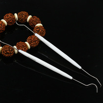 Wenplay tools walnut olive double crochet needle picking Diamond Walnut Tree shave needle crochet set cleaning brush oil