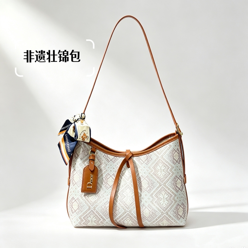 Guangxi Intangible Cultural Heritage Zhuang Brocade Bag official store - a Large-Capacity Shoulder Bag as a Birthday Gift for a Best Friend, Mom, or Girlfriend