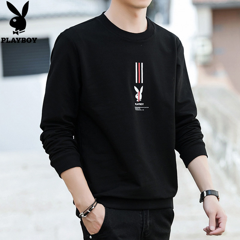 Playboy men's 2022 new men's long-sleeved T-shirt Korean version trend sweater casual spring and autumn top clothes